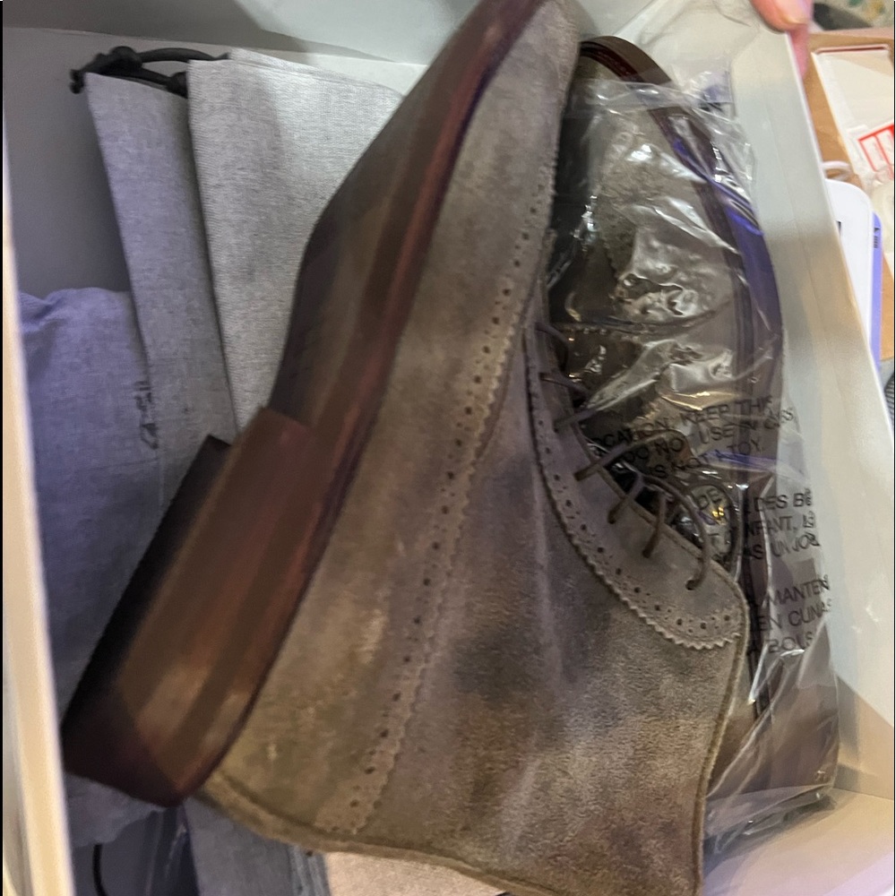 COPY - Brunello cucinelli suede boots with brush,extra laces and travel bags.no…